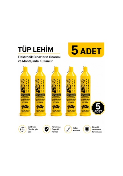 Kurtel Tüp Lehim 60/40 1,2 Mm - 60 Kalay 40 Kurşun 1.2 Mm Pastalı Tüp Lehim 25 Gram - 5 Adet