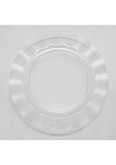Ers Şeffaf Lüks Plastik Mika Yuvarlak Tabak 22 Cm 6 Adet