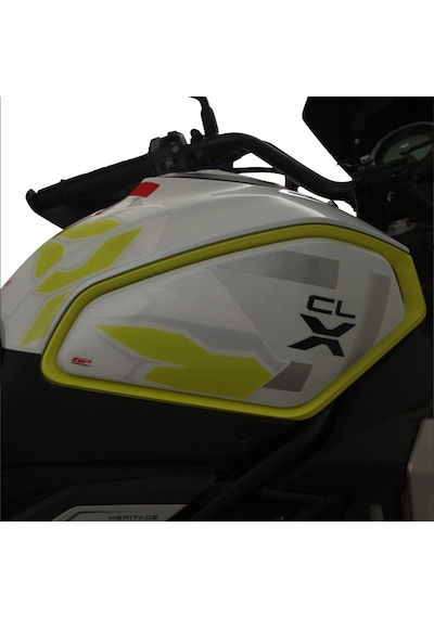 GP Kompozit CF Moto 250 CL-X 2022-2023 Uyumlu Tank Pad Seti Sarı