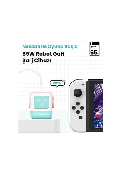 Nexode Uno 65w Hızlı Şarj Cihazı, Renkli Ve Çoklu Usb Girişleri