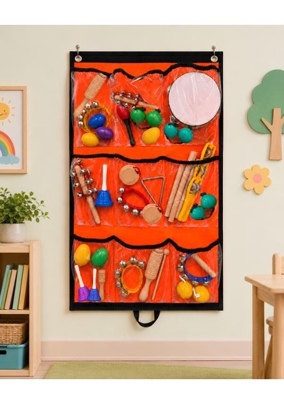 Yuga 9 Gözlü Şeffaf Pvc Cepli Çok Amaçlı Duvar Organizeri Ve Taşıma Çantası 49x84 Cm