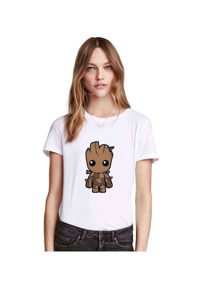 I Am Groot Baby Baskılı Beyaz Kadın Tshirt