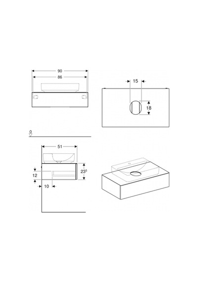 Geberıt Variform Çanak Lavabo Dol.tek Çek.b90 - 501.168.00.1 Ceviz Geberıt Variform Çanak Lavabo Dol.tek Çek.b90 - 501.168.00.1 Ceviz