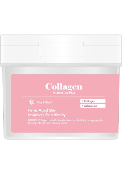 Dermal Collagen Moistfull Pad 120 Li Kolajen İçerikli Nemlendirici Ve Cilt Sıkılaştırıcı Tonik Ped 180 Ml
