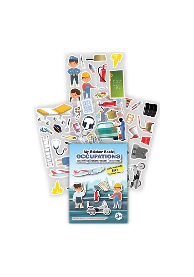 My Sticker Book '' Occupations'' , Tükenmeyen Sticker Kitabı Meslekler