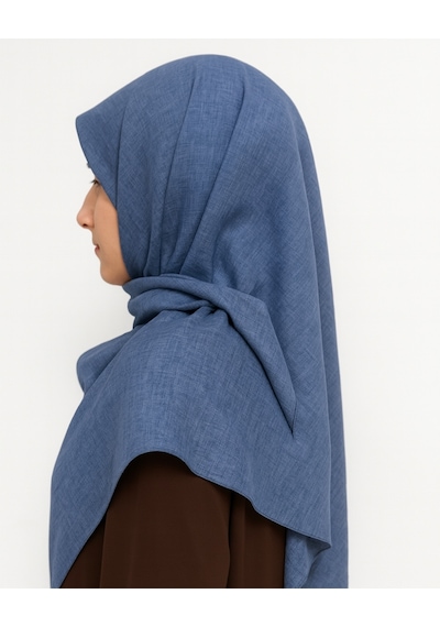 Bilenler Denim Kare Eşarp Kaymaz, Rahat Ve Şık Kullanım Indigo