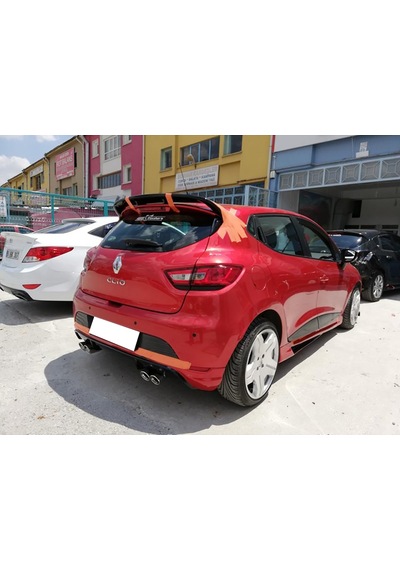 Renault Clio 4 Custom Yan Marşpiyel Seti Plastik 2 Adet Mat Siyah 2012-2019 Karlık+ek+bodykit