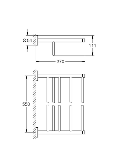 Grohe Essentials Raf Havluluk 604 Mm - 40800001 Krom