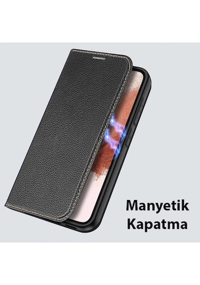 Dux Ducis Sm Galaxy Uyumlu S23 Plus Kılıf Skin X2 Series Magnetic Pu Deri Manyetik Kapaklı Kılıf- 5775 Lacivert