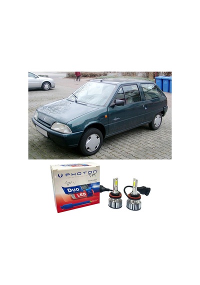 Citroen Ax Led Xenon Uzun + Kısa Far Ampulü H4 Duo Yeni Seri Beyaz