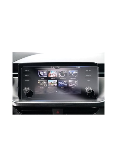 Skoda Kamiq İle Uyumlu İki Tuşlu 2024 2025 Audio Multimedya Mat Görünüm Ekran Koruyucu Nano Cam Standart