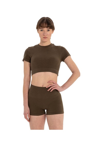 Inguz Seamless Pamuk T-shirt Kahverengi