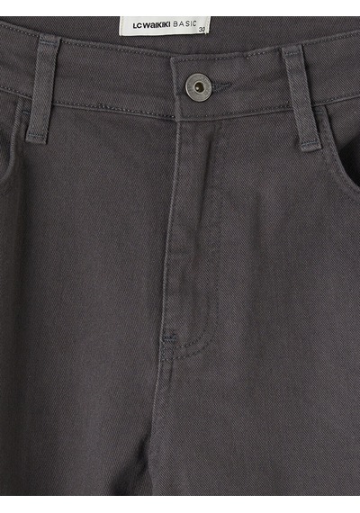 Lcwaıkıkı Classic Antrasit Regular Fit Gabardin Erkek Chino Pantolon