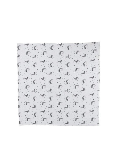 White Zebra Muslin Örtü