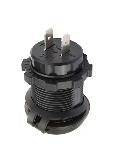 Voltmetreli Usb Portu 4.2a 12v 24v Mavi Led Işıklı