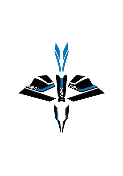 GP Kompozit  CF Moto 250 NK 2023-2024 Uyumlu Full Pad Seti Mavi