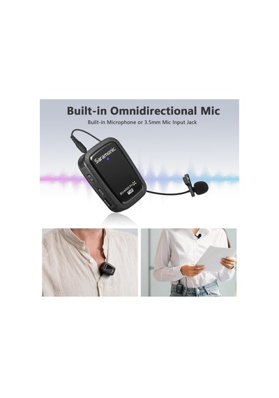 Saramonic Blink 500 Prox B2r 2 Kişilik Kablosuz Klipsli Mikrofon Sistemi, Yerleşik Kayıt Ve Yakalar