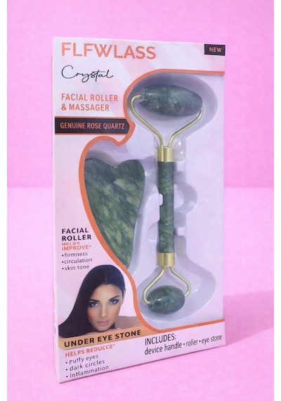 Orjinal Face Roller & Kalp Guasha Yüz Masaj Taşı Takımı Orjinal Kutulu