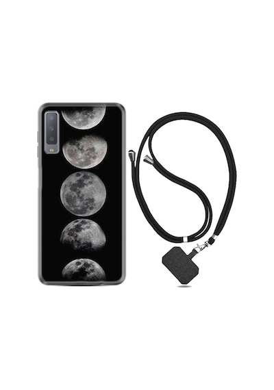 Samsung Samsung Galaxy Uyumlu A7 2018 Kılıf Desenli Silikon Boyun Askılı Happy Human Birthday 1354