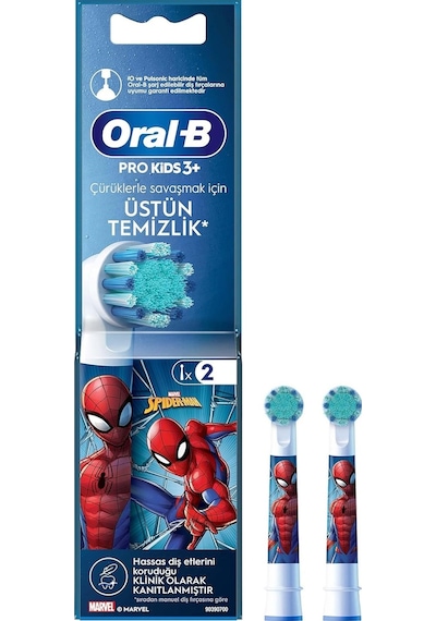 Oral-b Çocuk İçin Spiderman Şarjlı Diş Fırçası Yedek Başlığı 2 Adet