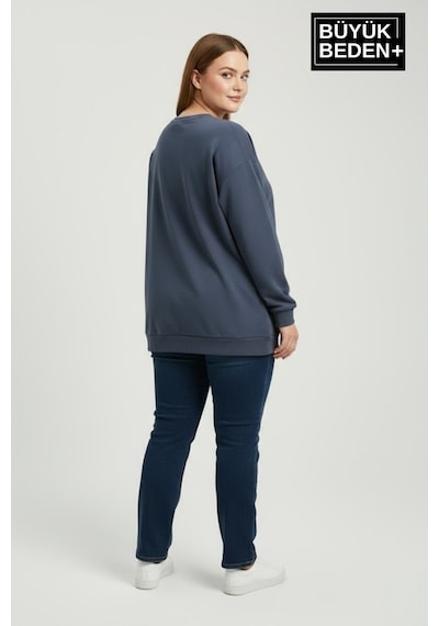 Süperlife Kadın Büyük Beden Milano İtalia Baskılı Bisiklet Yaka İnce Sweatshirt Spr26bswk956-9 Mavi Süperlife Kadın Büyük Beden Milano İtalia Baskılı Bisiklet Yaka İnce Sweatshirt Spr26bswk956-9 Mavi