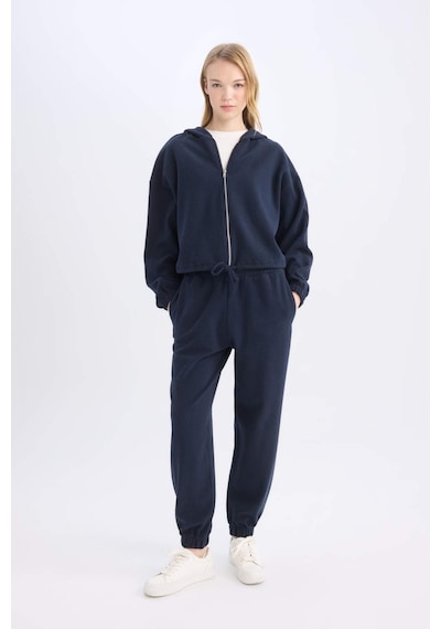 Defacto Coool Beli Paçası Lastikli Basic Düz Jogger Eşofman Altı E1478AX24WNNV241 Lacivert