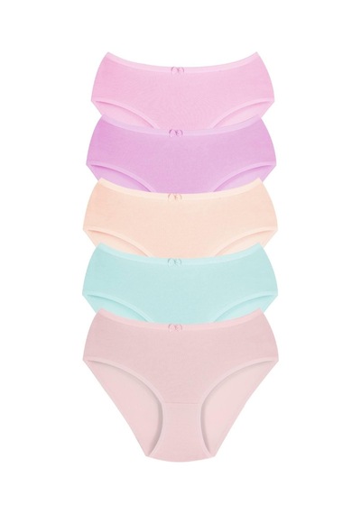 New Lilla 022 Kız Çocuk Basic Mix 5'li Külot Paketi 022-v1-mix Colors Çok Renkli