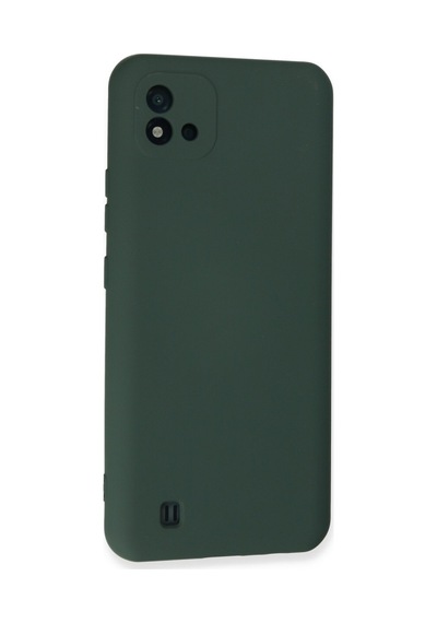 Realme C11 2021 Uyumlu Kılıf Nano İçi Kadife Silikon - Koyu Yeşil