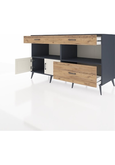 Kronos Konsol 2 Raflı 3 Çekmeceli 2 Kapaklı 176x59x99 Antrasit-ay Antrasit-aytaşı/çam Kronos Konsol 2 Raflı 3 Çekmeceli 2 Kapaklı 176x59x99 Antrasit-ay Antrasit-aytaşı/çam