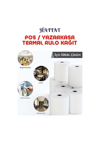 Hattat Termal Pos Rulo 10 Adet Rulo 56 MM x 25 M