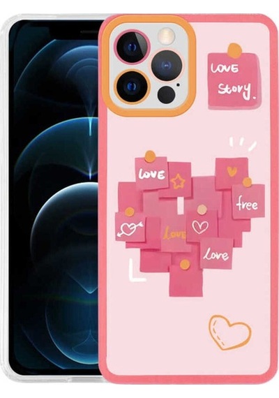 Apple Uyumlu iPhone 12 Pro Max Kılıf Zore M-fit Desenli Kapak Love Story No2