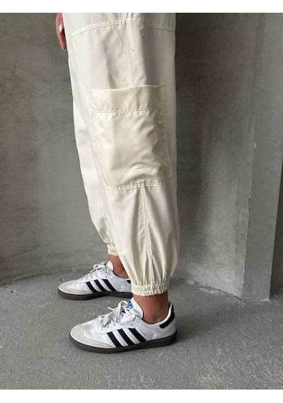 Kazax Jogger Lastik Paça Pantolon Bej