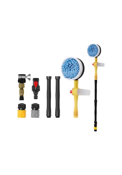 Ally Otomatik Dönen Araç Yıkama Fırçası Mikrofiber Araba Yıkama Paspas Sabunluk Set- 5775
