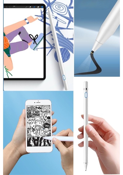 Evrensel Tablet Ve Dokunmatik Telefonlarla Uyumlu Hassas Çizim Ve Tasarım Kalemi Çok Renkli