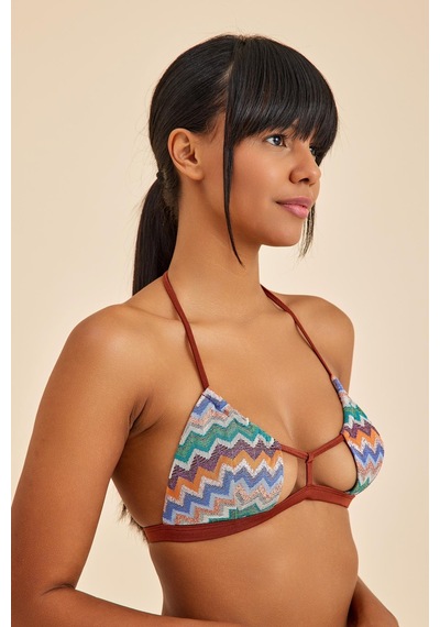 Amarelle Hawaii Mocha Balensiz Üçgen Bralet Bikini Üst Kahverengi