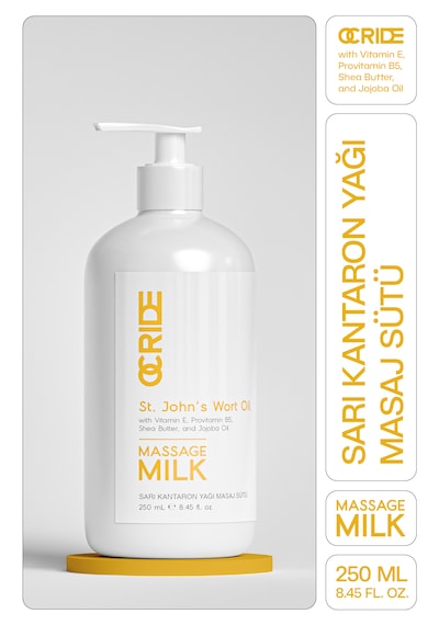 Sarı Kantaron Yağı Masaj Sütü 250 Ml Yoğun Nemlendirici Ve Yatıştırıcı Bakım Masaj Yağı