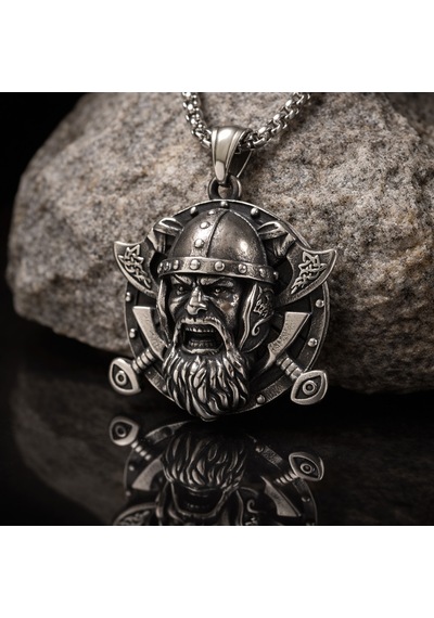 Paslanmaz Çelik Iskandinav Mitolojisi Norse Balta Figürlü Tanrı Odin Kolye / Viking Savaşçı Kolye Gümüş - Gri Paslanmaz Çelik Iskandinav Mitolojisi Norse Balta Figürlü Tanrı Odin Kolye / Viking Savaşçı Kolye Gümüş - Gri