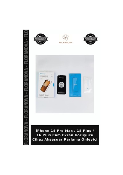 İphone 14 Pro Max / 15 Plus / 16 Plus Cam Ekran Koruyucu Cihaz Aksesuar Parlama Önleyici