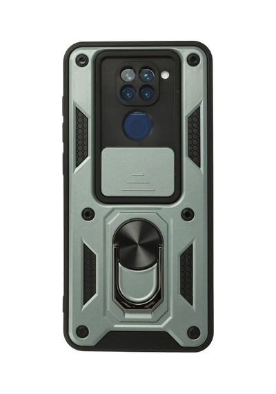 Xiaomi Redmi Note 9 Uyumlu Kılıf Pars Lens Yüzüklü Silikon - Yeşil