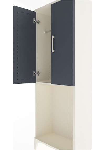 Arges Dolap Tek Raflı 2 Kapaklı Tek Askılı 60x30x163 Aytaşı-antrasit Aytası