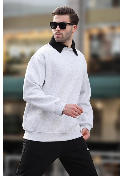 Madmext Karmelanj Polo Yaka Erkek Sweatshirt 7086 Çok Renkli