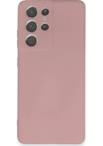 Newface Samsung Galaxy Uyumlu S21 Ultra Kılıf Nano İçi Kadife Silikon Semeglbl - 69 - Pudra