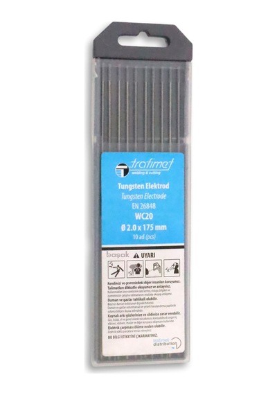 2,0 Mm Wc-20 Gri Tungsten Elektrot 175 Mm Trafimet Adet Fiyatı