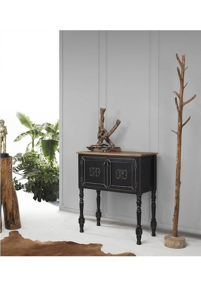 Wood Dresuar Ahşap Pastel Boyalı Eskitme Tarz Dresuar