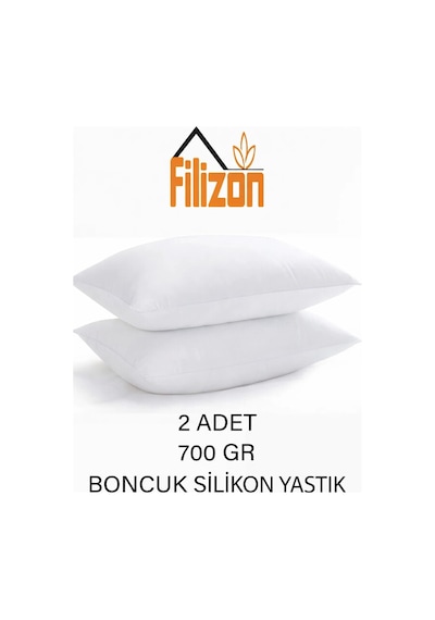 Filizon 2 Adet Boncuk Silikon Yastık Dayanıklı Nefes Alabilir Yumuşak Beyaz