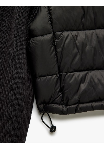 Koton Dik Yaka Slim Fit Fermuarlı Uzun Kollu Ceket Siyah 5sal20005ıw Siyah
