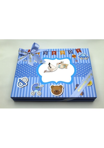 Dark Brown Hoşgeldin Bebek Erkek Çikolatası Sargılı Dolgulu 48 Adet