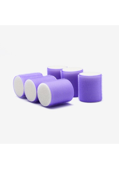 Croc 1203 Mor Cırtlı Sünger Bigudi 6lı Çap 5cm