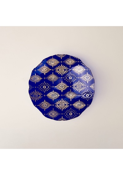 Deco Tılsım Dekoratif Tabak - Lacivert - 30 Cm