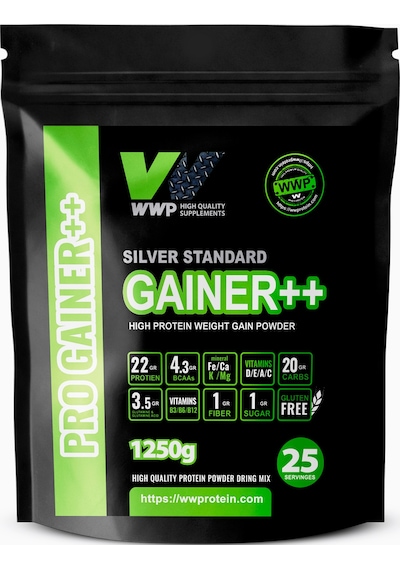 Wwp Pro Gainer++ Silver Standard 1250g Çilek Aromalı. Çilek